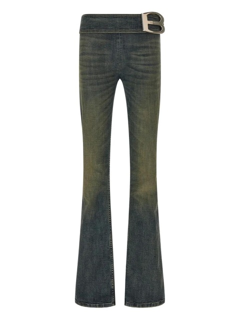 Balenciaga buckle-detail bootcut jeans - Blue - zdjęcie produktu nr 1