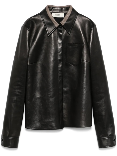 FENDI leather shirt - Black - zdjęcie produktu nr 1