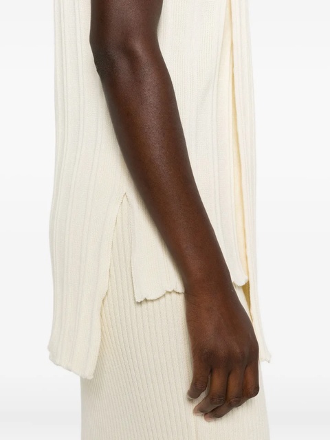 Jil Sander ribbed sleeveless top - Neutrals - zdjęcie produktu nr 2