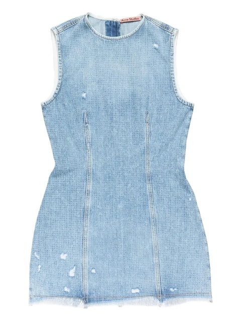Acne Studios frayed mini dress - Blue - zdjęcie produktu nr 1