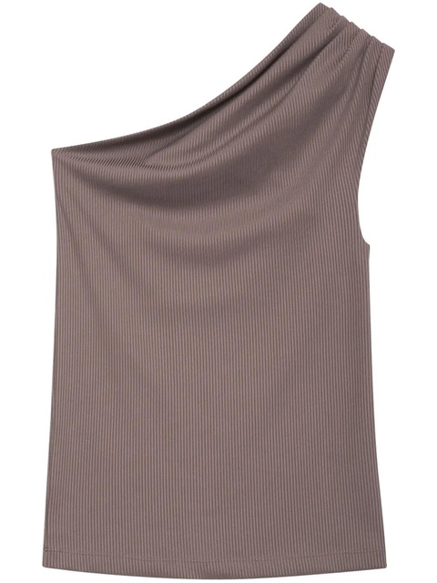 ANINE BING Camila one-shoulder ribbed top - Brown - zdjęcie produktu nr 1