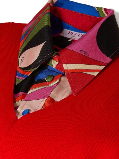 PUCCI onde-print sweater - Red - zdjęcie produktu nr 1