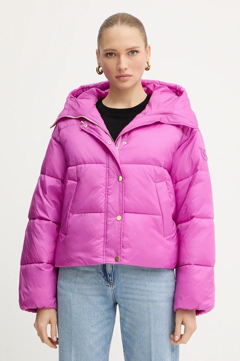 Pinko kurtka kolor różowy zimowa oversize 105656 A2TF - zdjęcie produktu nr 1
