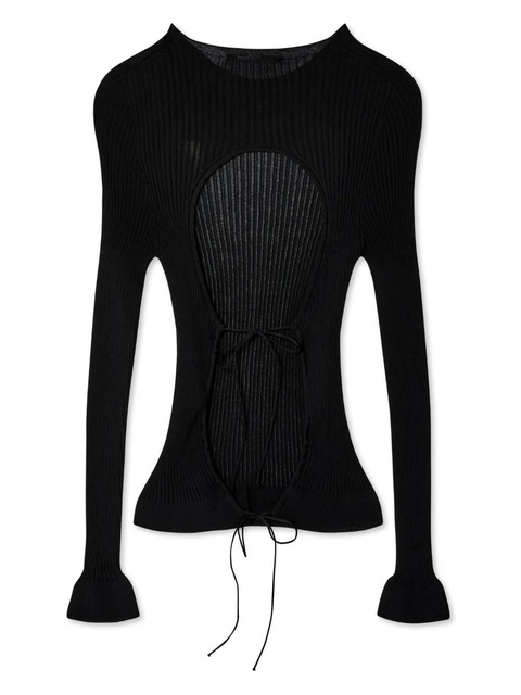 Cecilie Bahnsen Jayla knitted top - Black - zdjęcie produktu nr 1