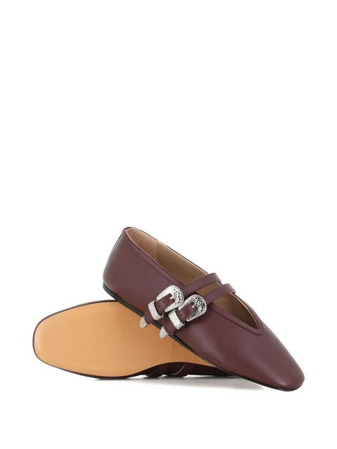 Le Monde Beryl square-toe ballet flats - Brown - zdjęcie produktu nr 1