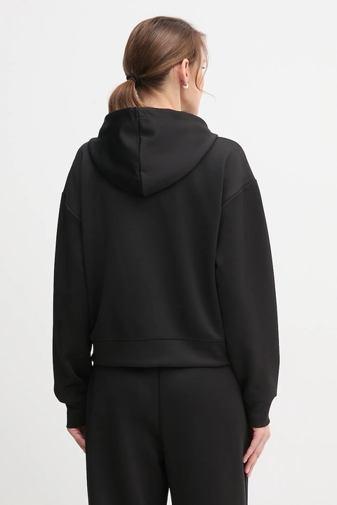 Dkny bluza KNIT JACKET damska kolor czarny z kapturem gładka P5ME7CNY - zdjęcie produktu nr 2
