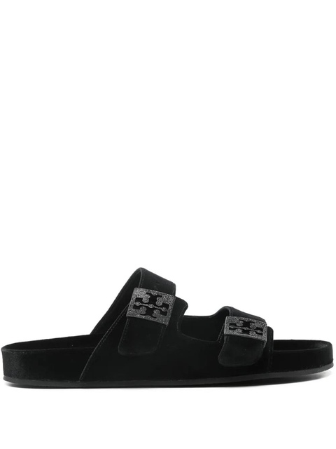 Tory Burch pave flat slide sandal - Black - zdjęcie produktu nr 1