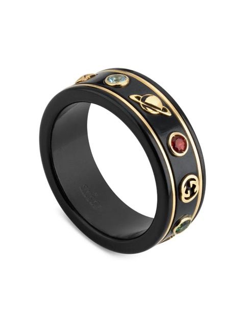 Gucci 18K yellow gold Icon topaz and corundum ring - Black - zdjęcie produktu nr 1