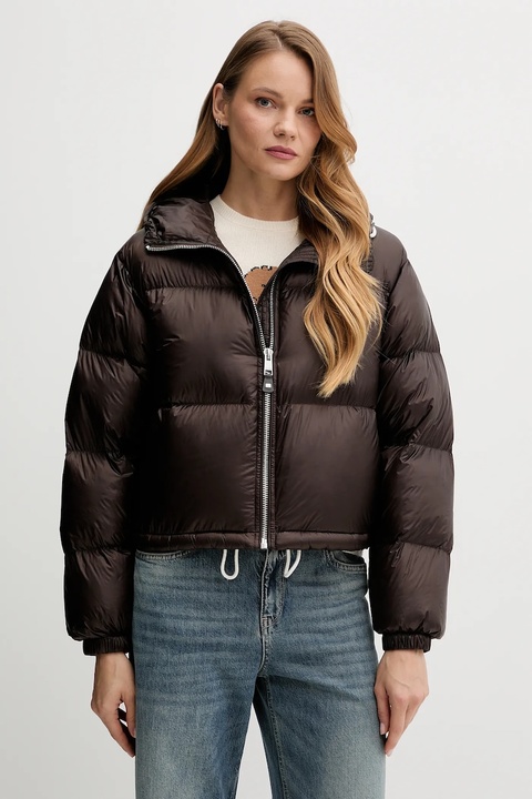 Tommy Hilfiger kurtka puchowa kolor brązowy zimowa WW0WW46541 - zdjęcie produktu nr 1