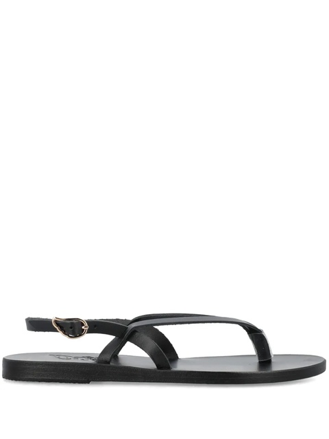 Ancient Greek Sandals Synthesis flat leather sandals - Black - zdjęcie produktu nr 1