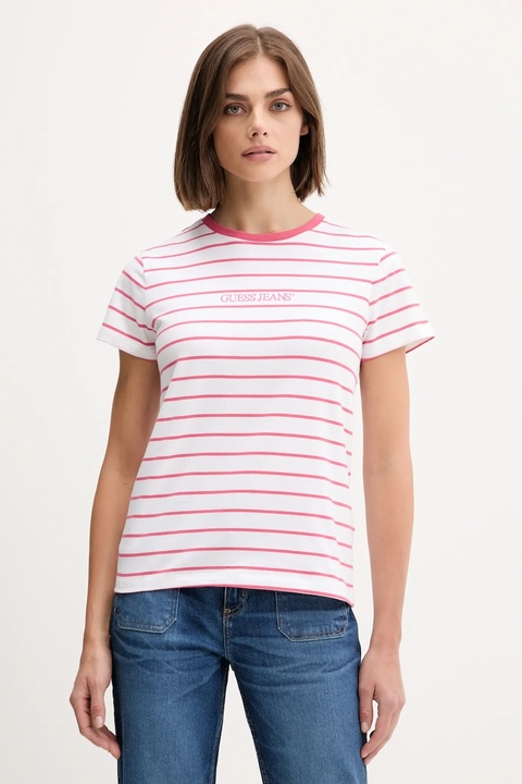 Guess Jeans t-shirt damski kolor różowy W4BI53 KCIE1 - zdjęcie produktu nr 1