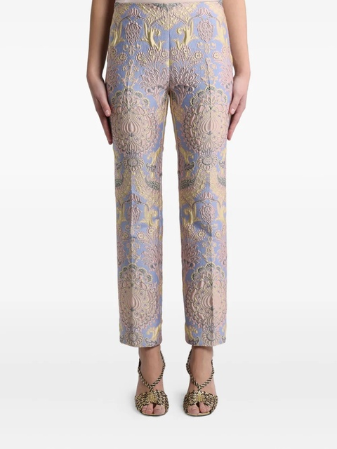 ETRO floral-jacquard trousers - Blue - zdjęcie produktu nr 1
