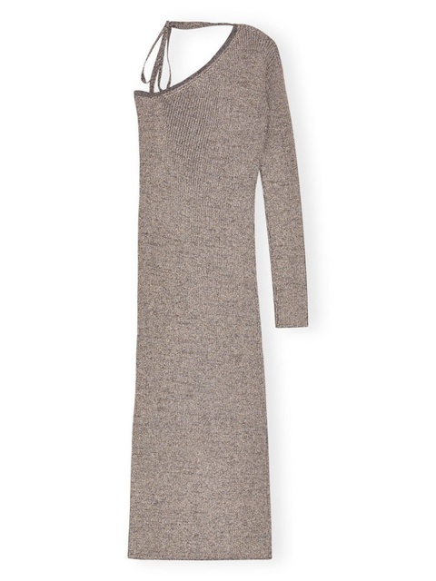 GANNI Sparkle one-sleeve dress - Neutrals - zdjęcie produktu nr 2