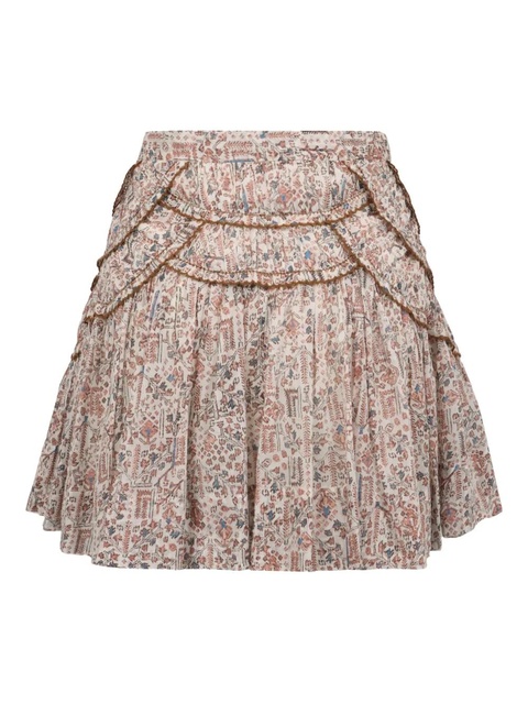 MARANT ÉTOILE Ceola printed cotton mini skirt - Neutrals - zdjęcie produktu nr 2