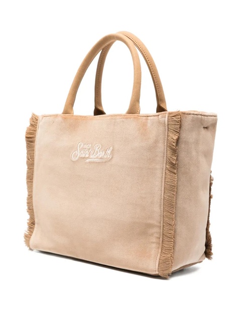 MC2 Saint Barth Colette Velvet logo-embroidered tote bag - Neutrals - zdjęcie produktu nr 2