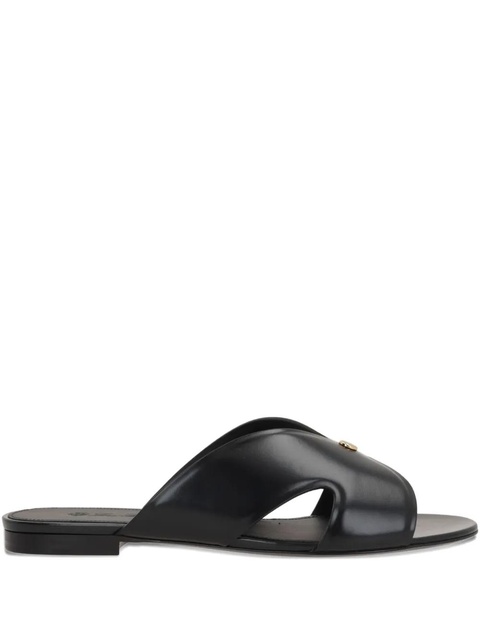 Loro Piana leather slides - Black - zdjęcie produktu nr 2
