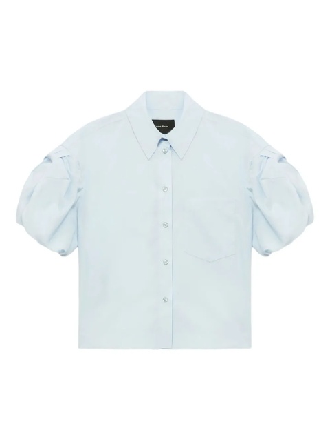 Simone Rocha puff-sleeve patch-pocket shirt - Blue - zdjęcie produktu nr 2