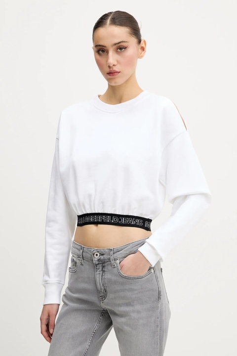 Karl Lagerfeld Jeans bluza damska kolor biały gładka A2W20062 - zdjęcie produktu nr 1