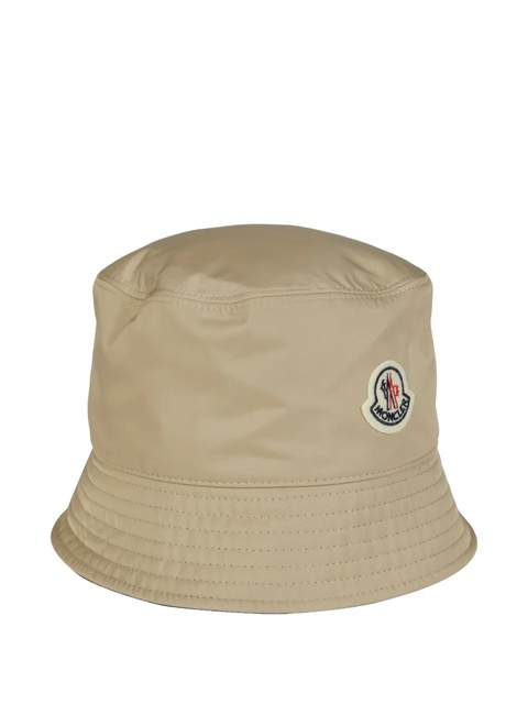 Moncler logo-patch bucket hat - Neutrals - zdjęcie produktu nr 1