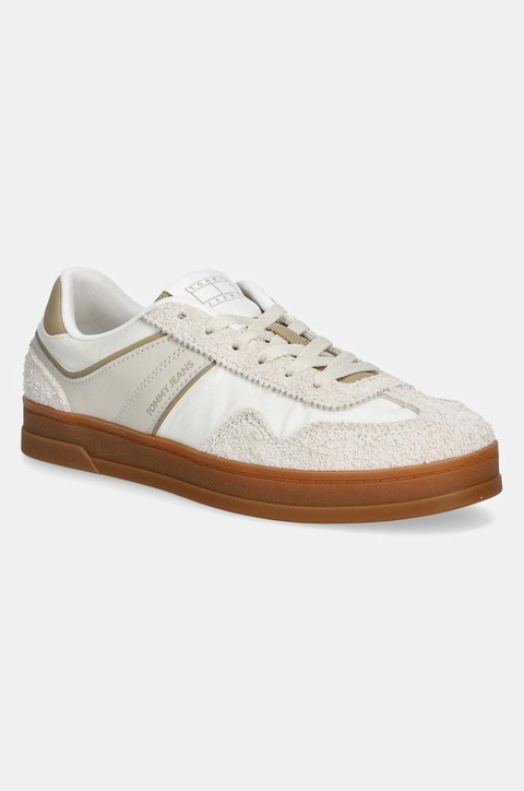 Tommy Jeans sneakersy THE GREENWICH MIX MEDIA kolor beżowy EN0EN02730 - zdjęcie produktu nr 1