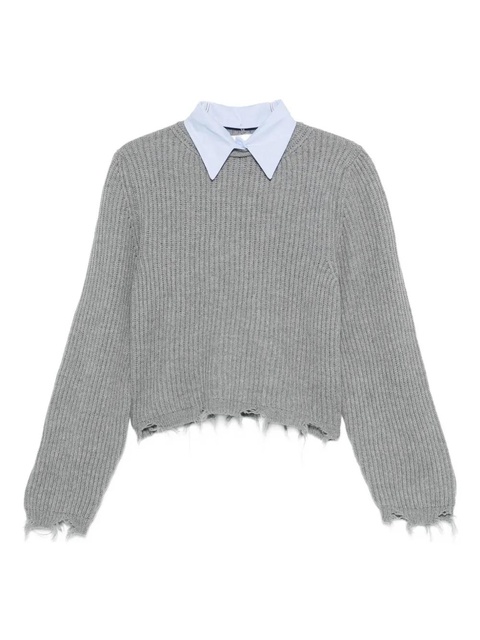 SOLOTRE ribbed-knit sweater - Grey - zdjęcie produktu nr 1