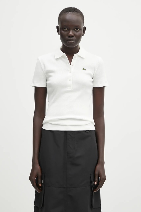 Lacoste polo bawełniane damski kolor beżowy DF5377 - zdjęcie produktu nr 1