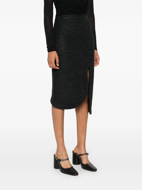 Victoria Beckham padded-trim midi skirt - Grey - zdjęcie produktu nr 1