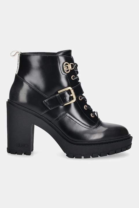 Liu Jo botki RUBY 03 damskie kolor czarny na słupku SF5071PX11222222 - zdjęcie produktu nr 1