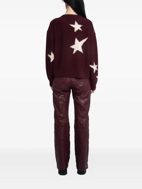 Zadig&Voltaire star-pattern cashmere jumper - Red - zdjęcie produktu nr 2