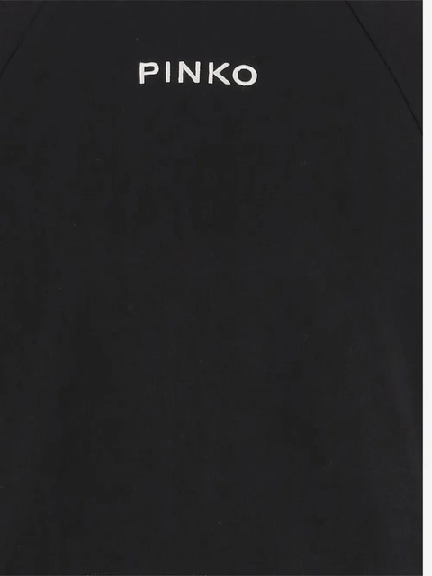 PINKO logo-embroidered hoodie - Black - zdjęcie produktu nr 2