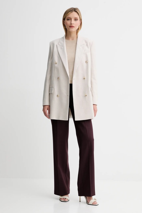 BOSS sweter wełniany damski kolor beżowy lekki 50544987 - zdjęcie produktu nr 2