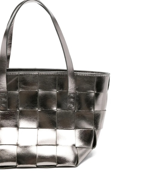 DRAGON DIFFUSION woven-leather tote bag - Silver - zdjęcie produktu nr 2