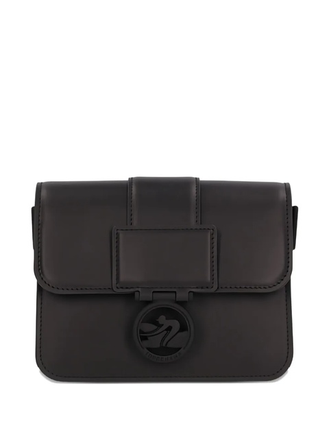 Longchamp Box-Trot leather flap-closure satchel bag - Black - zdjęcie produktu nr 1