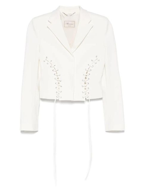 Blumarine lace-up detail jacket - Neutrals - zdjęcie produktu nr 1