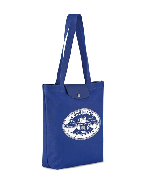 Longchamp Le Pliage M logo-print tote bag - Blue - zdjęcie produktu nr 2
