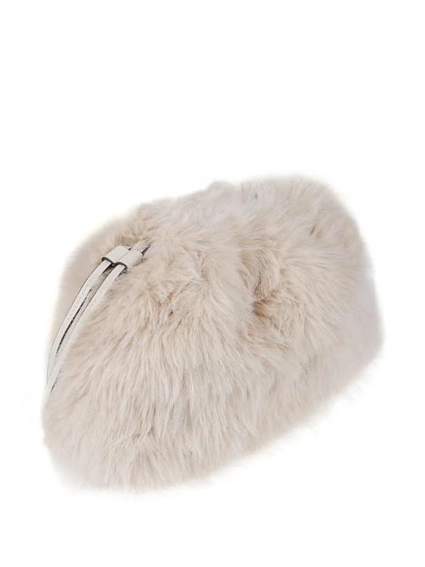 PINKO faux-fur clutch bag - Neutrals - zdjęcie produktu nr 2