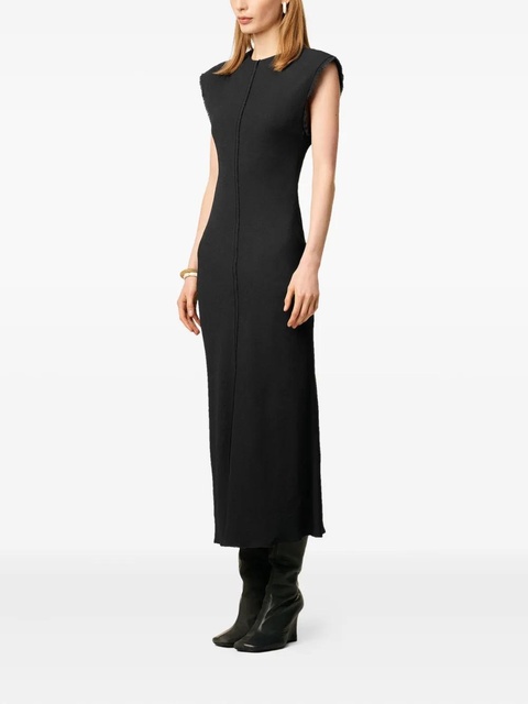 AMI Paris raw-edge sleeveless long dress - 020 ANTHRACITE - zdjęcie produktu nr 2