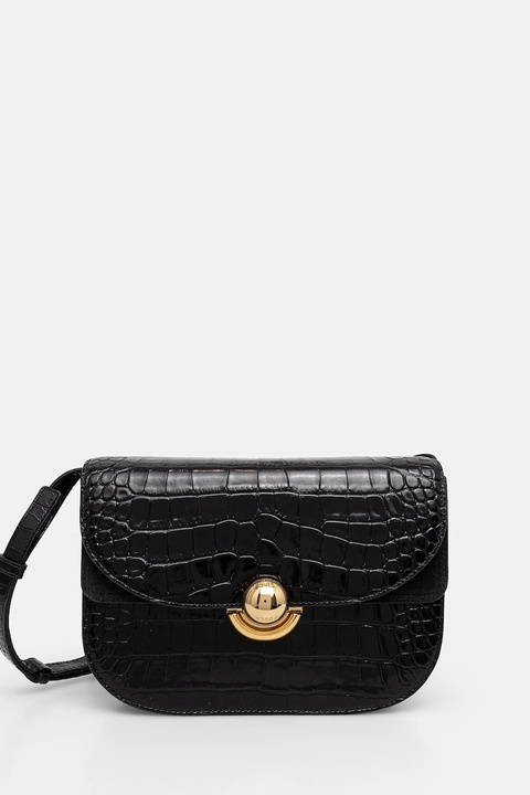 Furla torebka skórzana kolor czarny WB01355.BX3178.O6000 - zdjęcie produktu nr 1