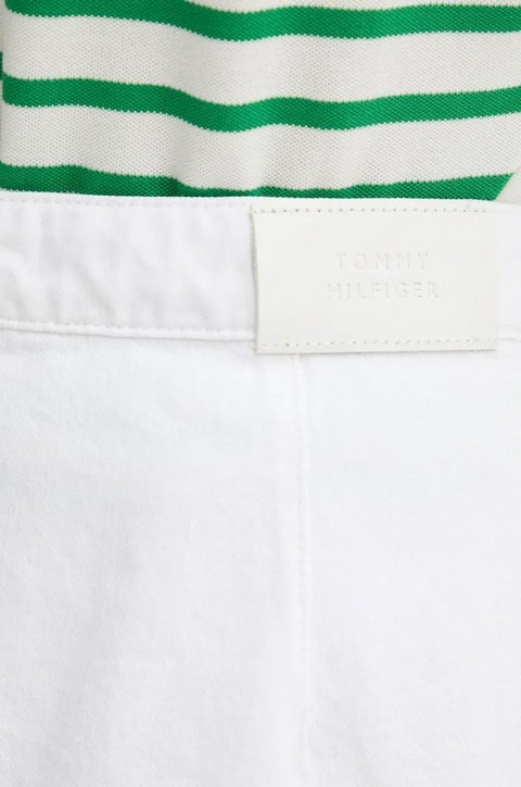 Tommy Hilfiger spódnica bawełniana kolor biały mini ołówkowa WW0WW44391 - zdjęcie produktu nr 2