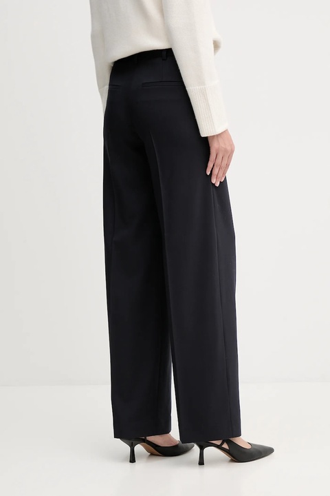 Joop! spodnie damskie kolor granatowy szerokie high waist 30048839 - zdjęcie produktu nr 1