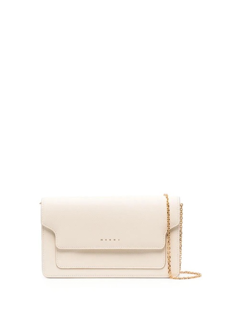 Marni logo-stamp leather crossbody bag - Neutrals - zdjęcie produktu nr 1