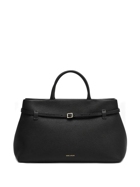 Manu Atelier buckle-fastening leather tote bag - Black - zdjęcie produktu nr 1