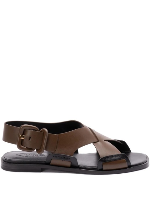 Tod's leather sandals - Brown - zdjęcie produktu nr 1