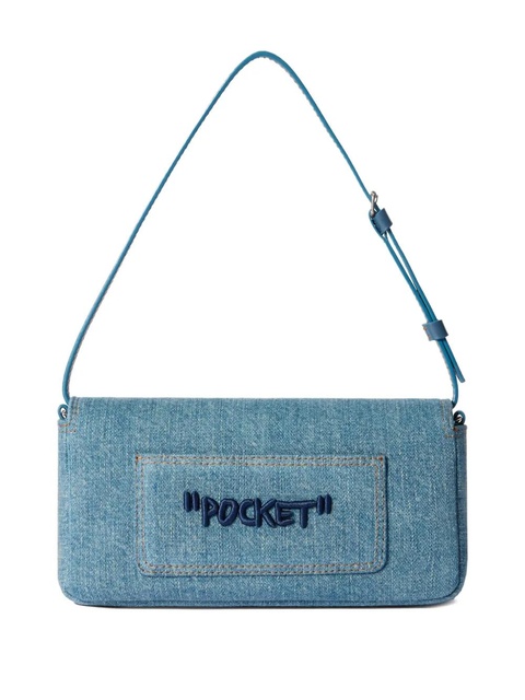 Off-White Jitney 0.7 denim arrow bag - Blue - zdjęcie produktu nr 2
