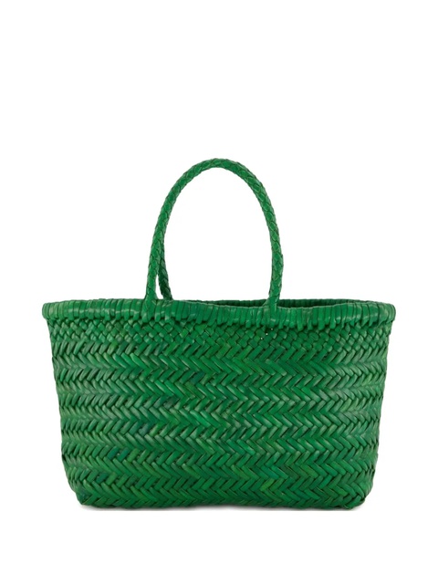 DRAGON DIFFUSION mini Flat Gora woven leather tote bag - Green - zdjęcie produktu nr 1