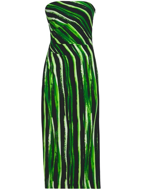 Proenza Schouler graphic-print strapless midi dress - Green - zdjęcie produktu nr 1