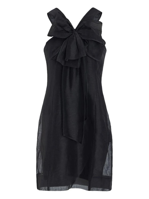 Marie Oliver Lila bow-detailed mini dress - Black - zdjęcie produktu nr 2