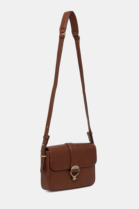 Barbour torebka skórzana kolor brązowy LBA0491 - zdjęcie produktu nr 2