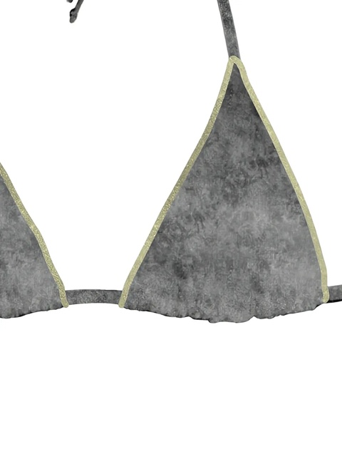MC2 Saint Barth triangle-trim bikini bra - Grey - zdjęcie produktu nr 2