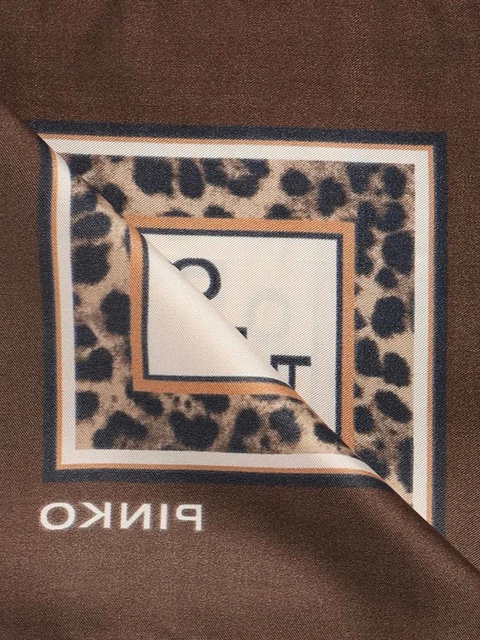PINKO leopard print scarf - Brown - zdjęcie produktu nr 2